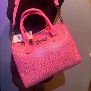 Juicy Couture Pink Lemonade Studded Women's Bag: Dazzle Satchel